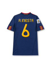 Spain 2010 World Cup Final Away Shirt #6 A. Iniesta