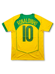 Brazil 2004 Home Jersey #10 Ronaldinho
