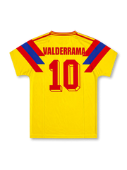 Colombia 1990 World Cup Home Shirt #10 Valderrama