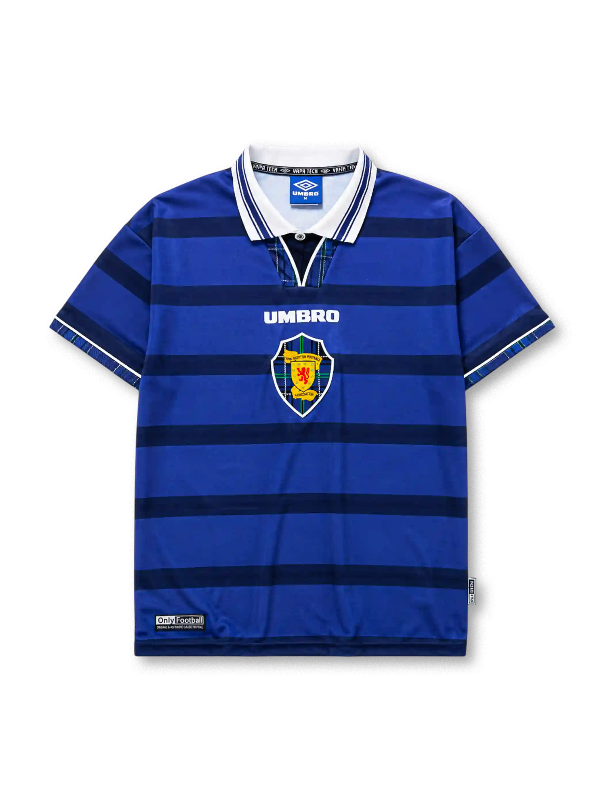 Scotland 1998-00 home jersey with tonal blue stripes