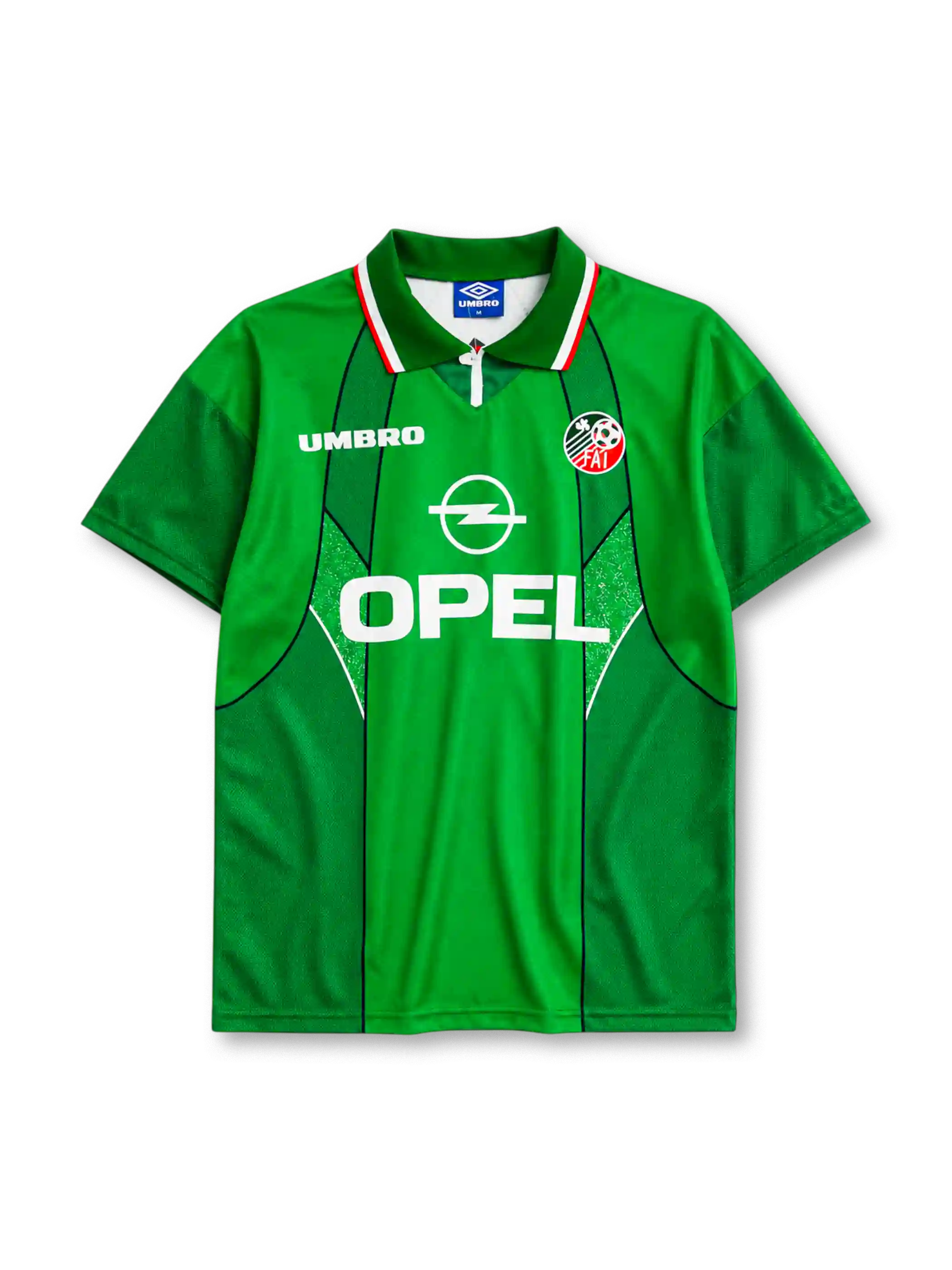 Republic of Ireland 1994/96 home football shirt by Umbro with Opel sponsor logo and FAI crest