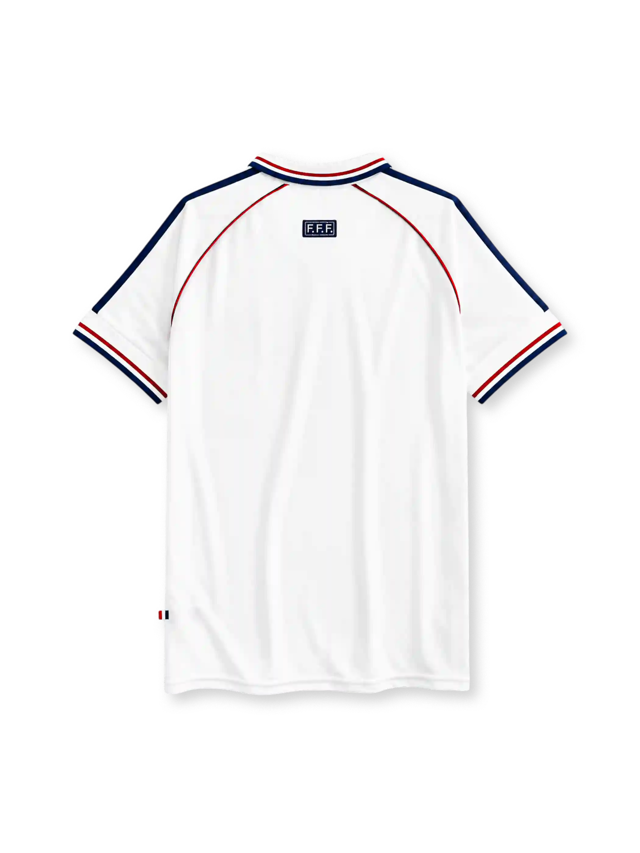 France 1998 away retro football shirt by Adidas with FFF rooster crest and gold star