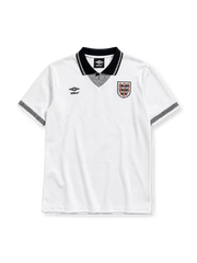 England 1990 home football shirt by Umbro with Three Lions crest and diamond cuff trim
