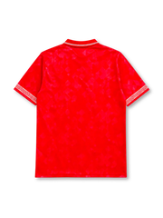 Wales 1990/92 home football shirt by Umbro with diamond jacquard pattern and FAW crest