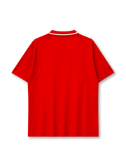 Wales 1992/94 home football shirt by Umbro with tonal dragon print and FAW crest