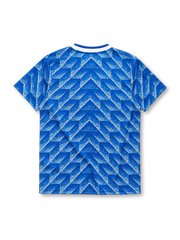 Netherlands 1988 away football shirt by Adidas with chevron print and KNVB crest