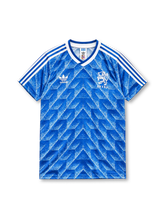 Netherlands 1988 away football shirt by Adidas with chevron print and KNVB crest