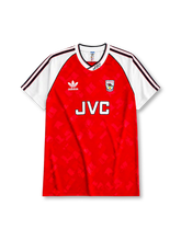 Arsenal 1990/92 home football shirt by Adidas with JVC sponsor logo and cannon crest