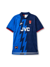 Arsenal 1995 away football shirt by Nike with lightning bolt graphic and JVC sponsor logo