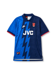 Arsenal 1995 away football shirt by Nike with lightning bolt graphic and JVC sponsor logo