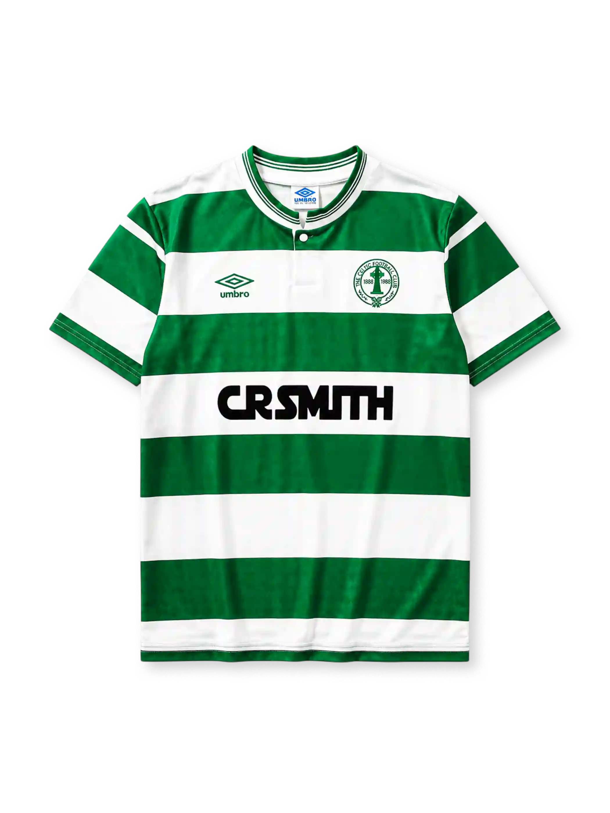 Celtic 1987/88 home football shirt by Umbro with centenary crest and CR Smith sponsor logo