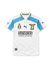 Lazio 2000/01 third football shirt by Puma with Siemens Mobile Phones sponsor logo and Scudetto shield
