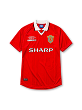 Manchester United 1999/00 home football shirt by Umbro with Camp Nou Champions League Final 1999 text