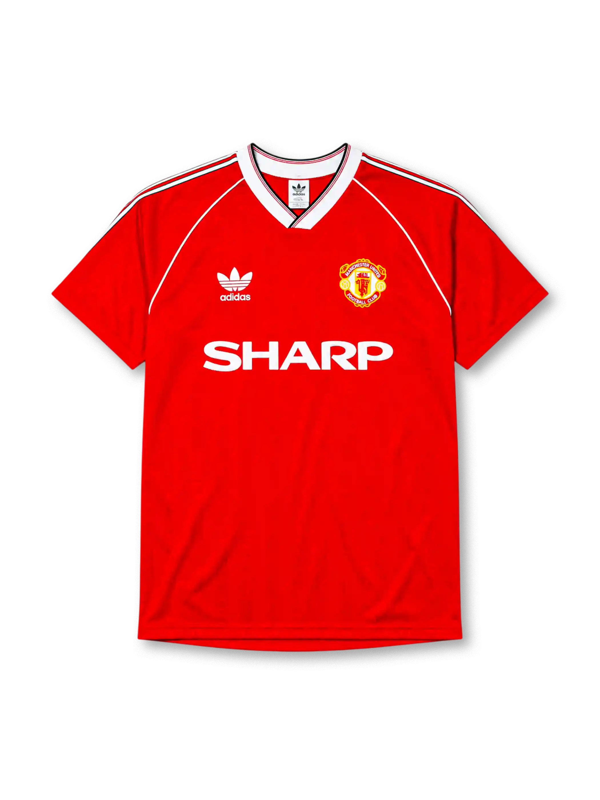Manchester United 1988/90 home football shirt by Adidas with Sharp sponsor logo