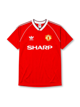 Manchester United 1988/90 home football shirt by Adidas with Sharp sponsor logo