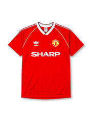 Manchester United 1988/90 home football shirt by Adidas with Sharp sponsor logo