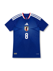 Japan 2026 home authentic blue football shirt with MINAMINO name and number 8