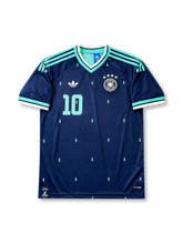 Front view of Germany 2026 away shirt with Jamal Musiala #10, DFB crest with four stars, and Trefoil logo.