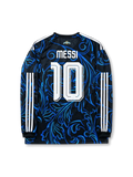 Back view of Argentina 2026 away long sleeve shirt with MESSI name-set and number 10.