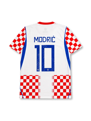 Luka Modrić Croatia 2026 World Cup home football jersey with red and white checkered design, blue number 10 on the front, and Modrić name and number 10 on the back.
