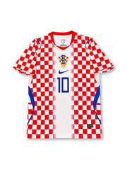 Luka Modrić Croatia 2026 World Cup home football jersey with red and white checkered design, blue number 10 on the front, and Modrić name and number 10 on the back.