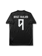 Norway 2026 World Cup away black football jersey with BRAUT HAALAND name and number 9