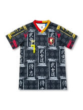 Japan commemorative black football jersey with MITOMA name, number 7 and samurai-inspired Japanese graphics