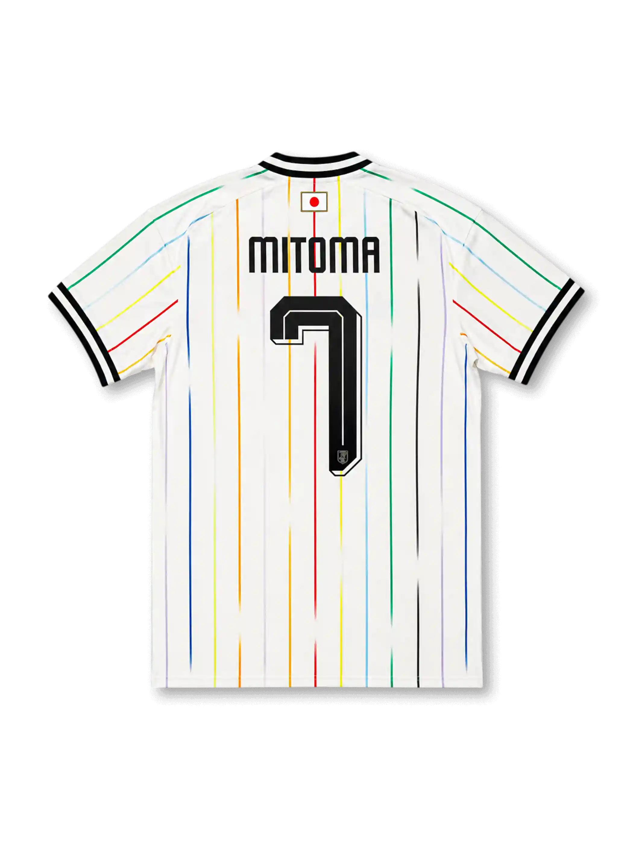 Japan 2026 away replica football jersey in white with Kaoru Mitoma name and number 7