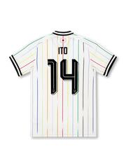 Japan 2026 away replica football jersey in white with Junya Ito name and number 14