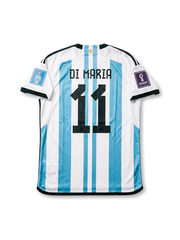 Argentina 2022 FIFA World Cup Home Shirt #11 Di María