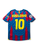 Barcelona 2005-06 Champions League Final Home Shirt #10 Ronaldinho