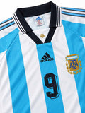 Argentina 1998 World Cup Home Shirt #9 Batistuta