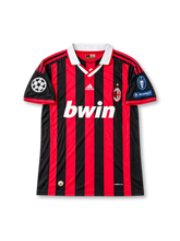 AC Milan Home Jersey David Beckham #32, retro adidas soccer shirt featuring the iconic red and black vertical stripes, AC Milan club crest, and Beckham name and number 32 on the back.
