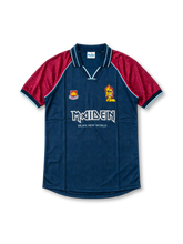 West Ham United x Iron Maiden Brave New World Special Edition Shirt #7, collaborative soccer jersey combining West Ham United club identity with Iron Maiden's Brave New World album artwork and music-inspired design details.
