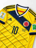 Colombia 2014 World Cup Home Jersey #10 James Rodríguez