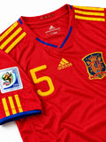 Spain 2010 Home Jersey #5 Carles Puyol
