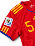 Spain 2010 Home Jersey #5 Carles Puyol