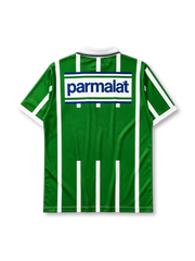 Palmeiras 1992 home jersey with green and white vertical stripes and Parmalat sponsor branding