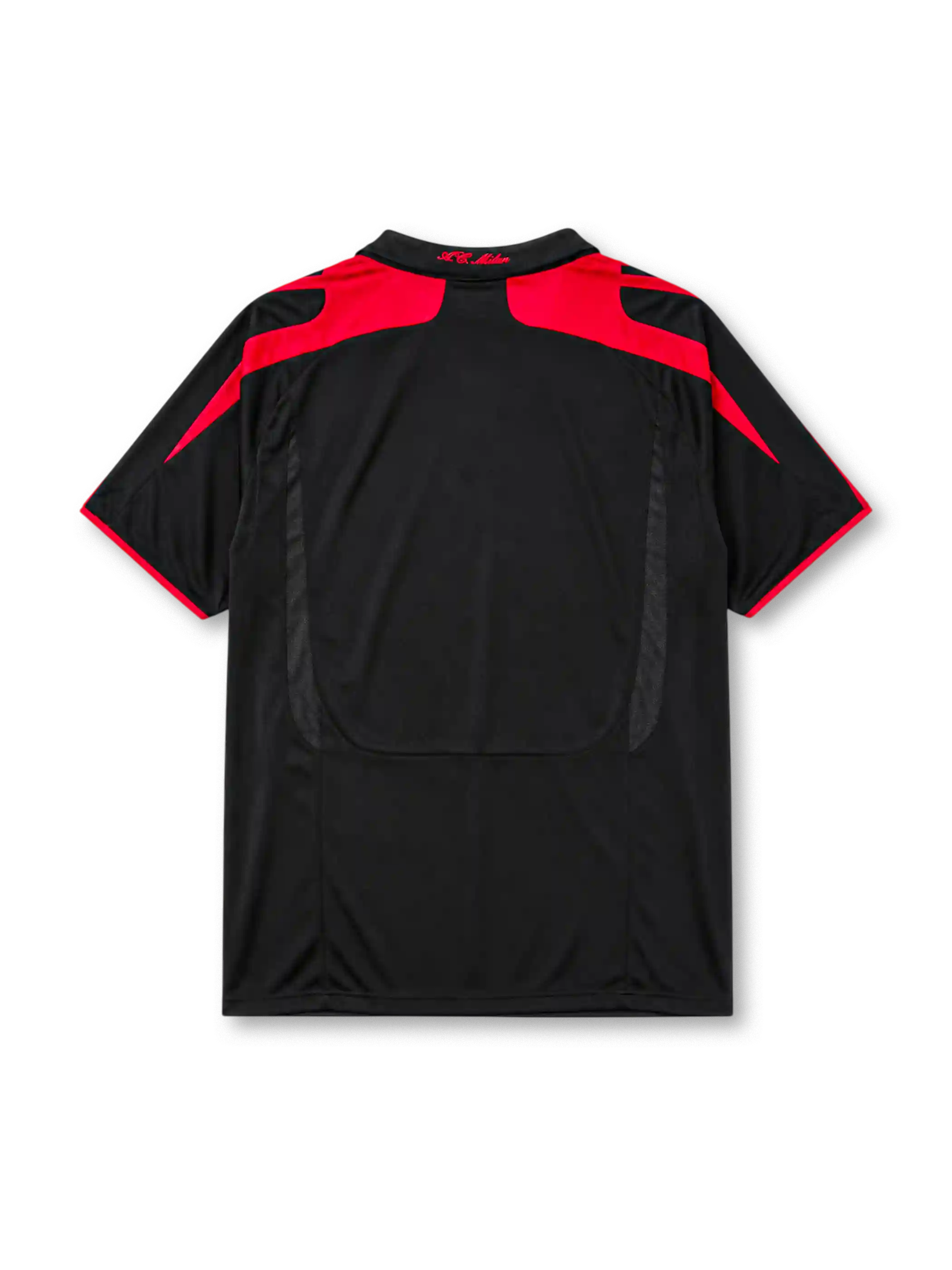 AC Milan 2007/08 third jersey in black with pink trim and bwin sponsor branding