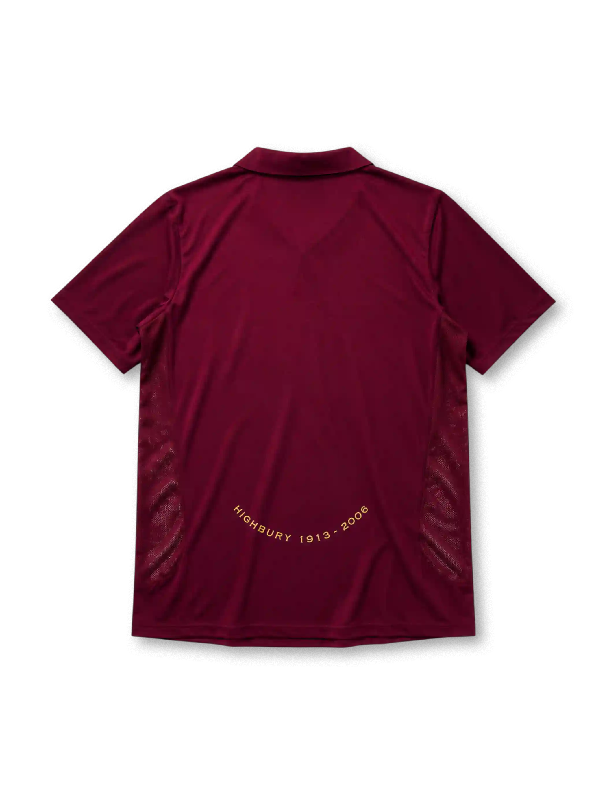 Arsenal 2005/06 home jersey in maroon and gold with commemorative Highbury 1913-2006 crest