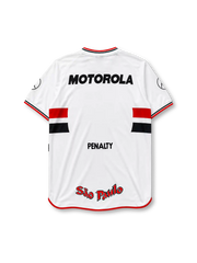 Sao Paulo FC 2000 home jersey in white with red and black chest band and Motorola sponsor branding