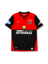 Flamengo 2007/08 home jersey in red and black with Cartão Petrobras sponsor branding