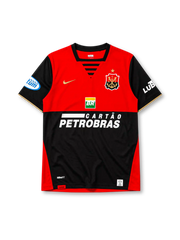Flamengo 2007/08 home jersey in red and black with Cartão Petrobras sponsor branding