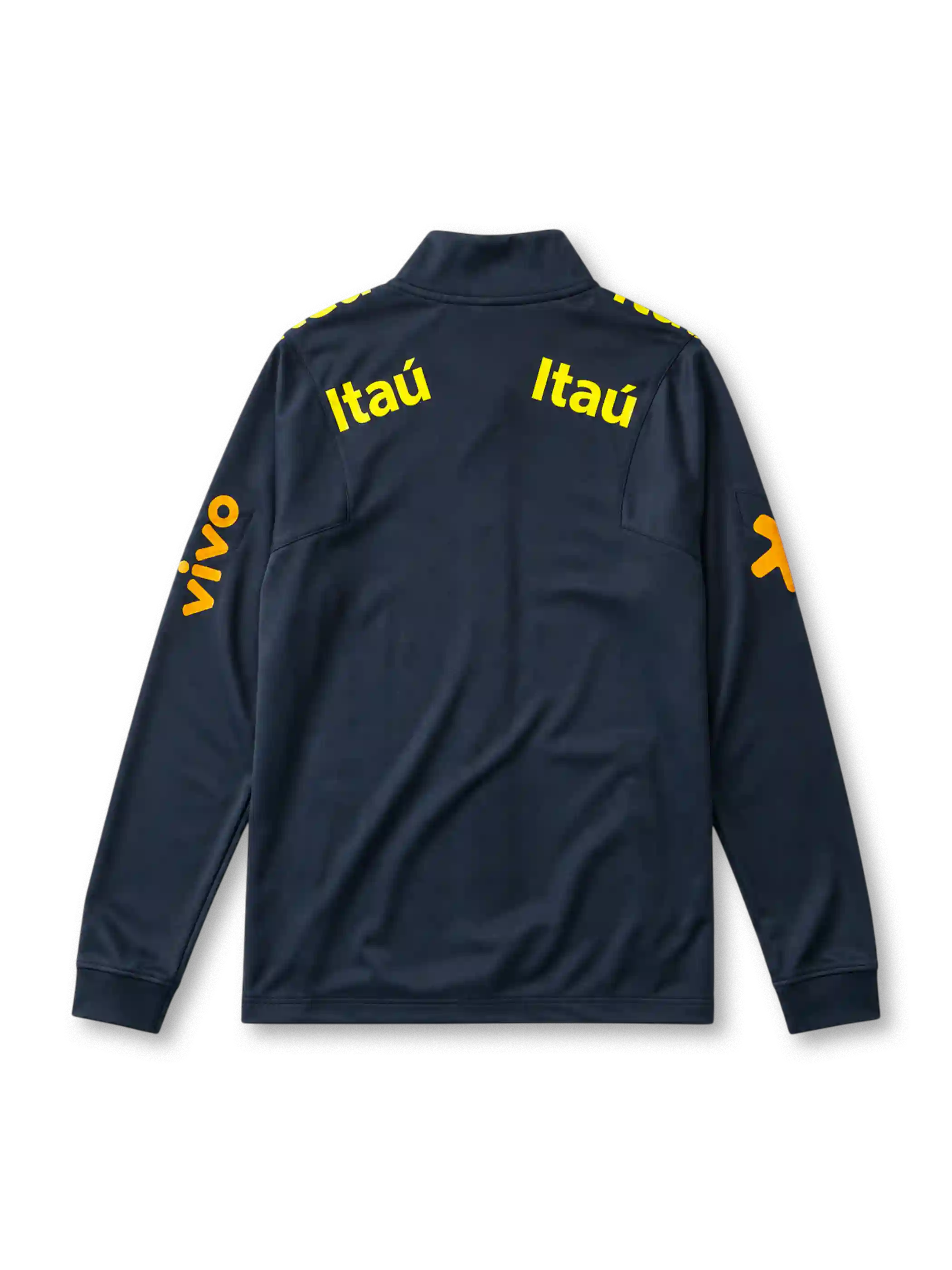 Brazil 2022/23 track jacket in navy with Vivo sleeve branding and CBF crest