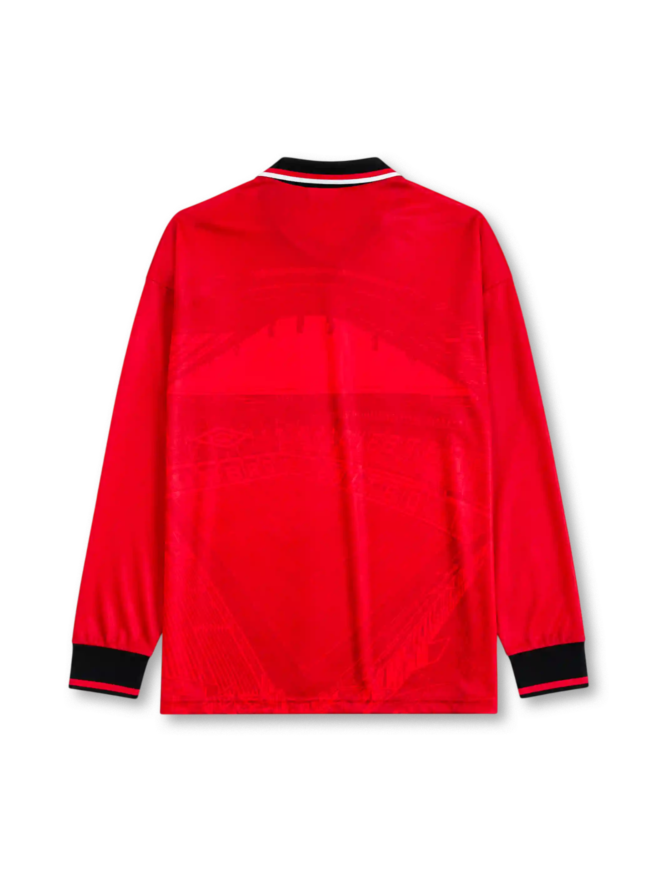 Manchester United 1994/96 home long sleeve jersey in red with Sharp sponsor branding