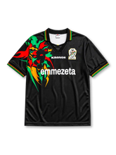 Venezia AC 1998/99 home jersey in black with abstract lion graphic and Emmezeta sponsor branding