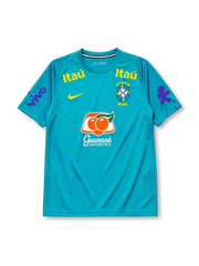 Brazil 2021 training jersey in teal with Itaú and Vivo sponsor branding and CBF crest