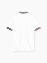 Manchester United 1975-80 away jersey in white with bold black vertical triple stripe