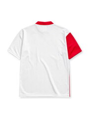 Rangers FC 1996/97 away jersey in white with contrasting red sleeve and McEwan's Lager sponsor branding