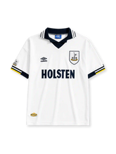 Tottenham Hotspur 1994/95 home jersey in white with navy collar detailing and Holsten sponsor branding